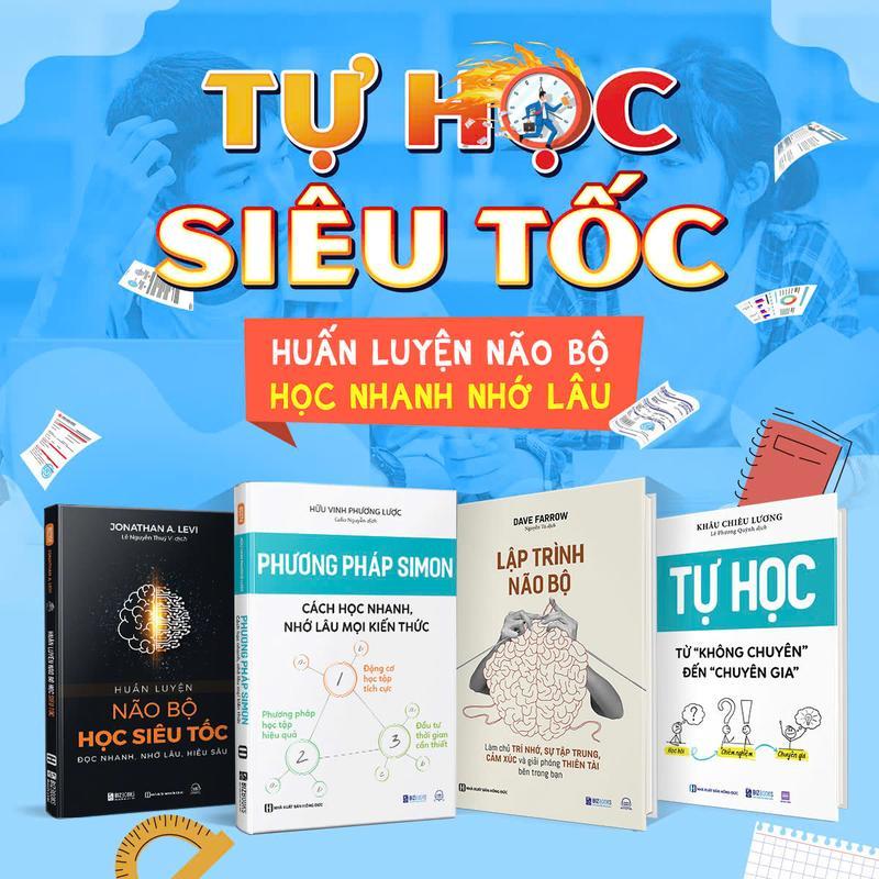 Combo Sách Học Nhanh Nhớ Lâu: Phương Pháp Simon, Huấn Luyện Não Bộ Và Lập Trình Não Bộ, Tự Học