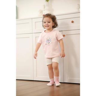 NGỌC BẢO AN KIDS (1-6Y)  Bộ quần áo lửng tay ngắn 100% cotton thoáng mát, co giãn tốt dành cho bé gái từ 10kg đến 23kg