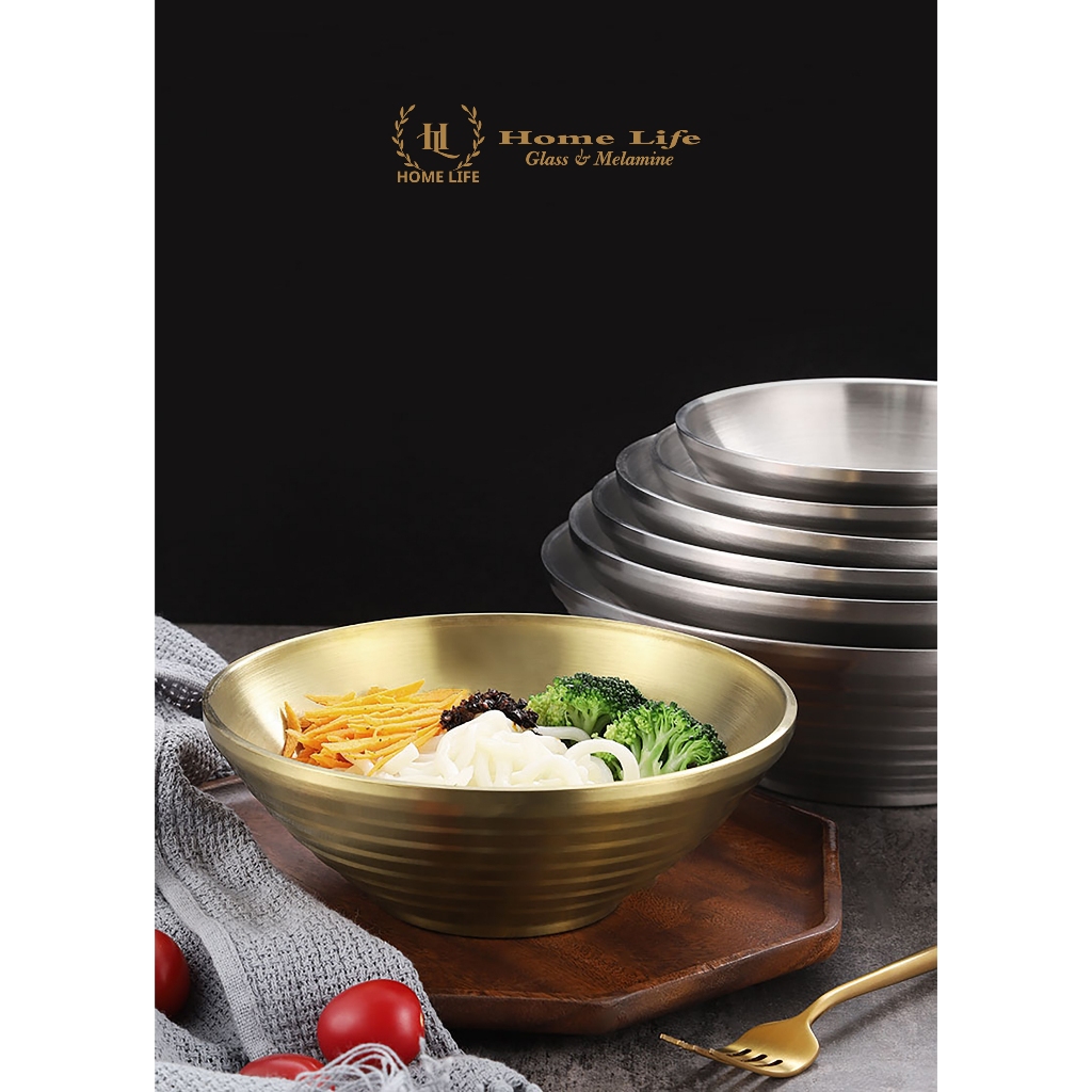 Tô Loe 2 Lớp Sâu Lòng inox Hàn Quốc- Mỳ cay / lạnh | Bún , Phở , chè ...
