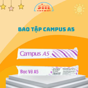 Cuộn 10 Bao Tập Campus A5 Cao Cấp Kích Thước 15.5x20.5cm NC NTB Văn Phòng Phẩm Sao Mai