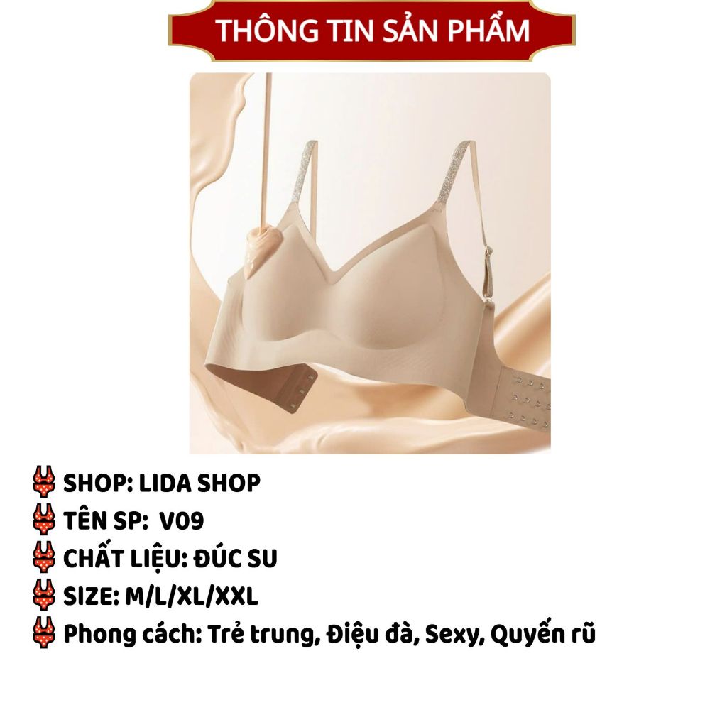 Áo Lót Nữ Áo Bra Nữ Đúc Su Có Hương Hoa Kháng Khuẩn Dây Đeo Lấp Lánh Đệm Dày Không Gọng Nâng Ngực Chống Xệ Mã V09 | BigBuy360 - bigbuy360.vn