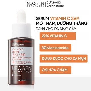 Serum Vitamin C NEOGEN 22% + 5% Chính Hãng Làm Sáng Da, Mờ Thâm, Ngừa Mụn, Phù Hợp Mọi Loại Da