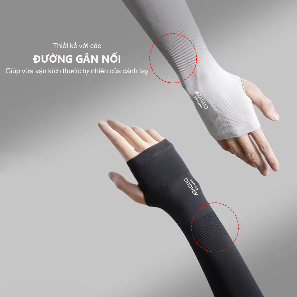 Găng tay, bao tay chống nắng cao cấp chất liệu thun mát lạnh, chống nắng kháng UV siêu tốt - Ekiu Shop