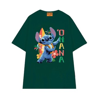 Áo Thun NGỐ TEE Hoạt Hình Stitch Live-Action Movie 'Ohana Hula Beach Vải Cotton 75 Thoáng Mát