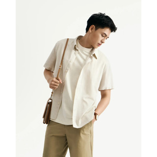Áo sơ mi tay ngắn nam cotton linen Form Regular - RT 10S25SHS004R1
