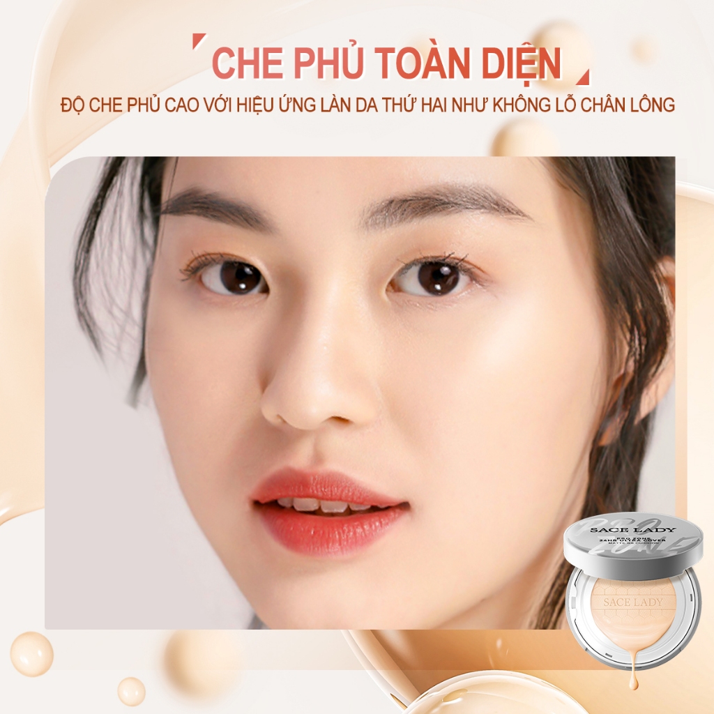 Cushion Lõi thay thế SACE LADY Phấn Nước Kiểm Soát Dầu Lâu Trô Kem Nền Chống Thấm Nước SPF30/PA+++