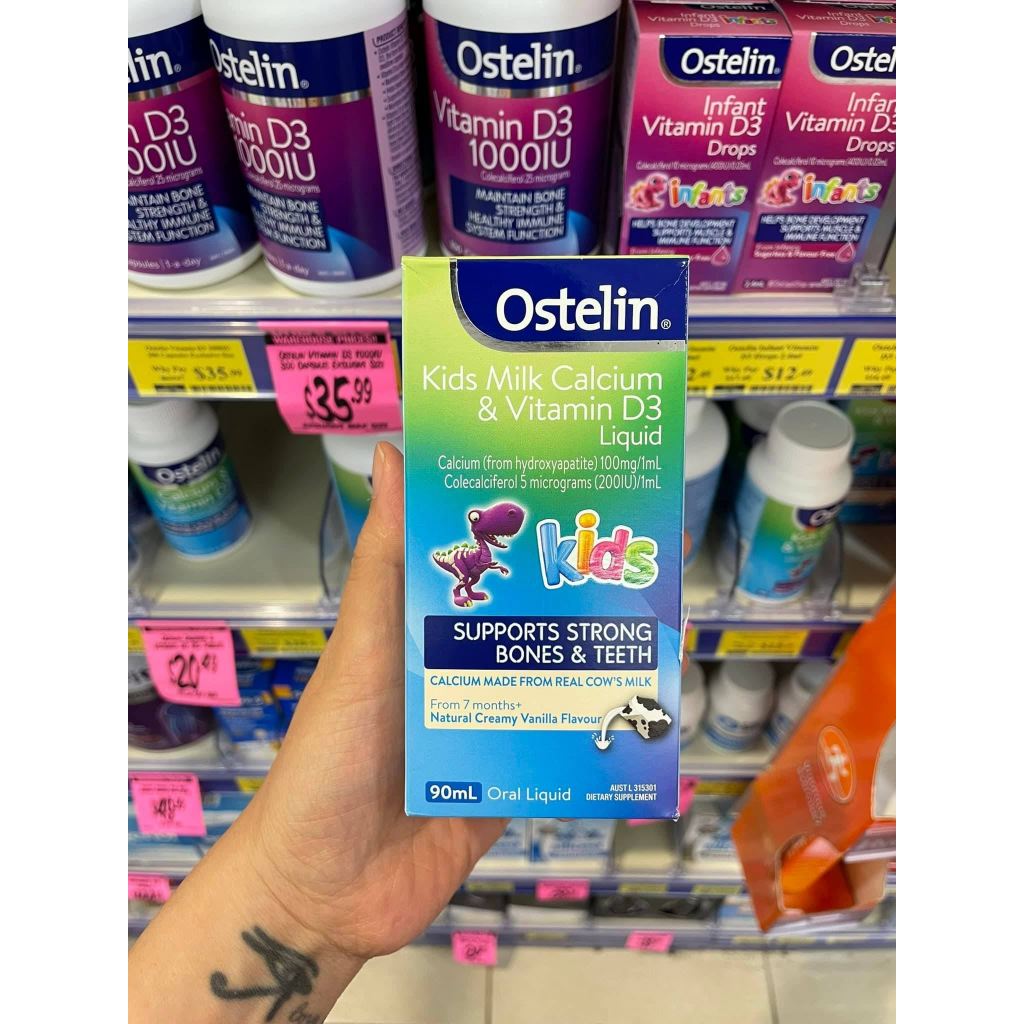 [HÀNG CHUẨN ÚC] [NHIỀU LOẠI] Sản phẩm hỗ trợ chiều cao Calcium& D3 cho bé Ostelin Kids | BigBuy360 - bigbuy360.vn