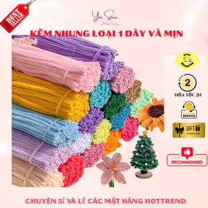 Sợi Kẽm Nhung Chuẩn Loại 1 Dày Và Mịn Dùng Làm Hoa Kẽm Nhung,Đồ Handmade,Trang Trí Giáng Sinh