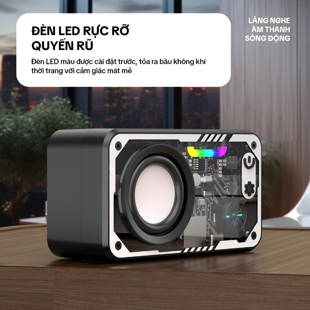 𝐓𝐞𝐜𝐡𝐒𝐭𝐨𝐫𝐞 Loa Bluetooth LED 5.3 Hệ thống âm thanh vòm, kết nối với máy tính để bàn và ĐT