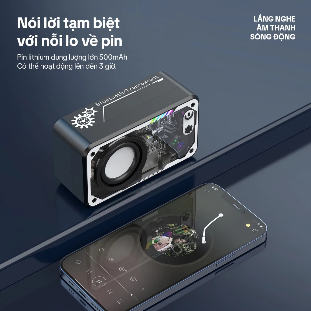 𝐓𝐞𝐜𝐡𝐒𝐭𝐨𝐫𝐞 Loa Bluetooth LED 5.3 Hệ thống âm thanh vòm, kết nối với máy tính để bàn và ĐT