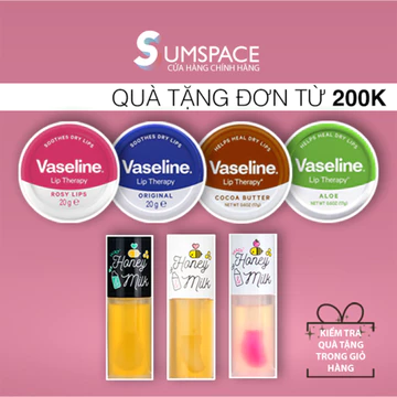 [SUM SPACE] Dưỡng Môi Vaseline Lip Therapy Hộp Thiếc & Milk Lip Oil Hỗ Trợ Dưỡng Ẩm Môi