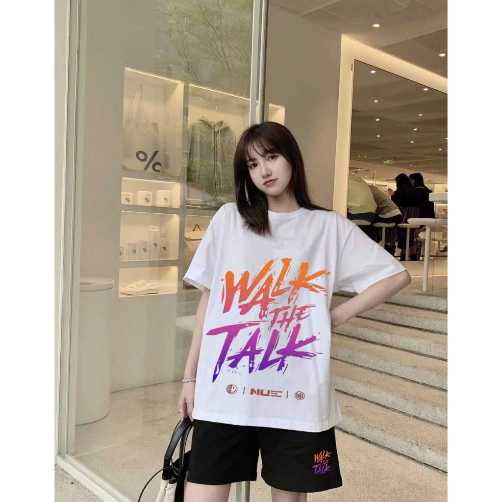 Sét Đồ THể Thao nam WALK 🚗FRee SHip🚗 ThờI Trang Cổ Tròn Tay Ngắn Chất Liệu Mè Thấm Hút Mồ Hôi - SSL