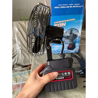 Quạt tích điện sử dụng pin tiện lợi, quạt để bàn 2 chế độ mát để trong ô tô, xe tải