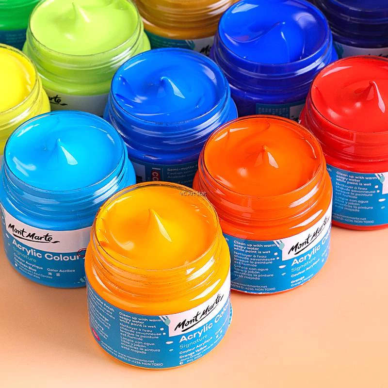 Màu Vẽ 3D Acrylic Mont Marte Cao Cấp 100ml Vẽ Được Trên Nhiều Chất Liệu Hàng Chính Hãng