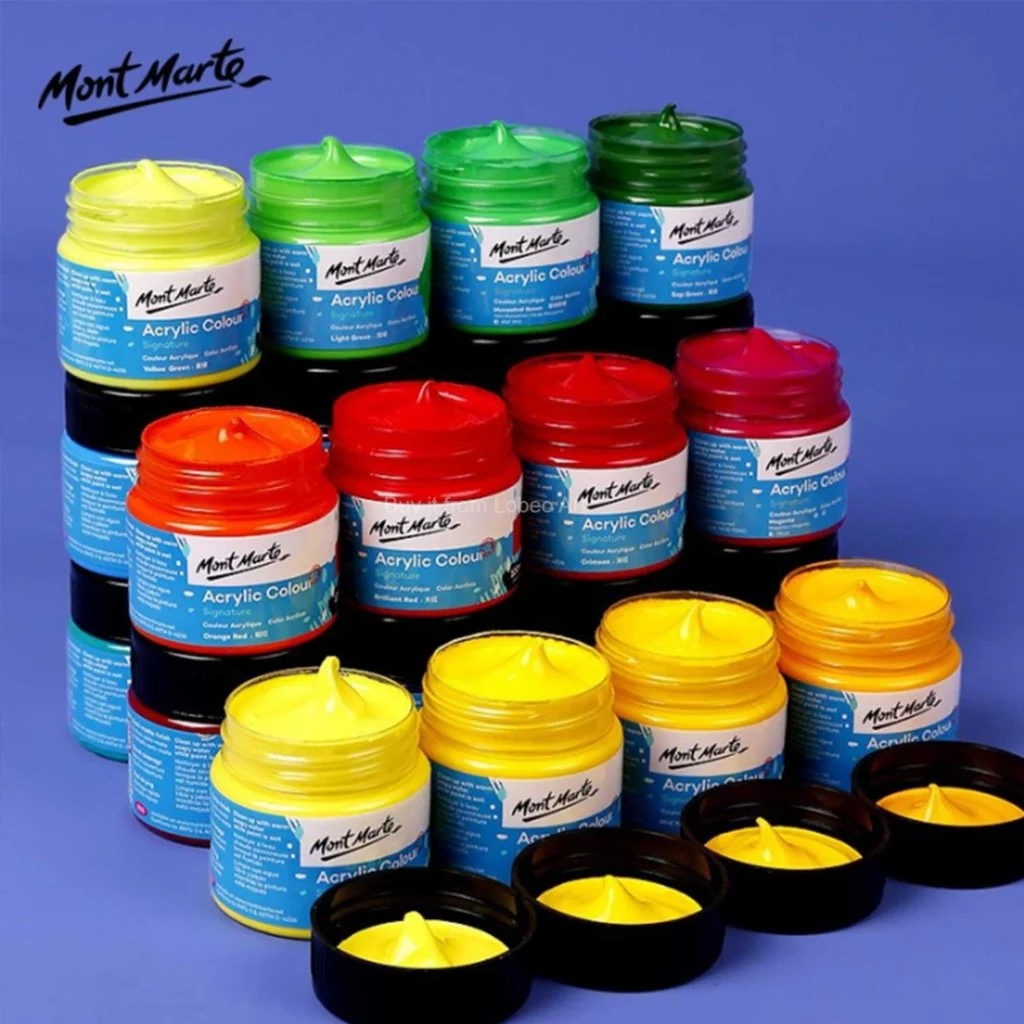 Màu Vẽ 3D Acrylic Mont Marte Cao Cấp 100ml Vẽ Được Trên Nhiều Chất Liệu Hàng Chính Hãng