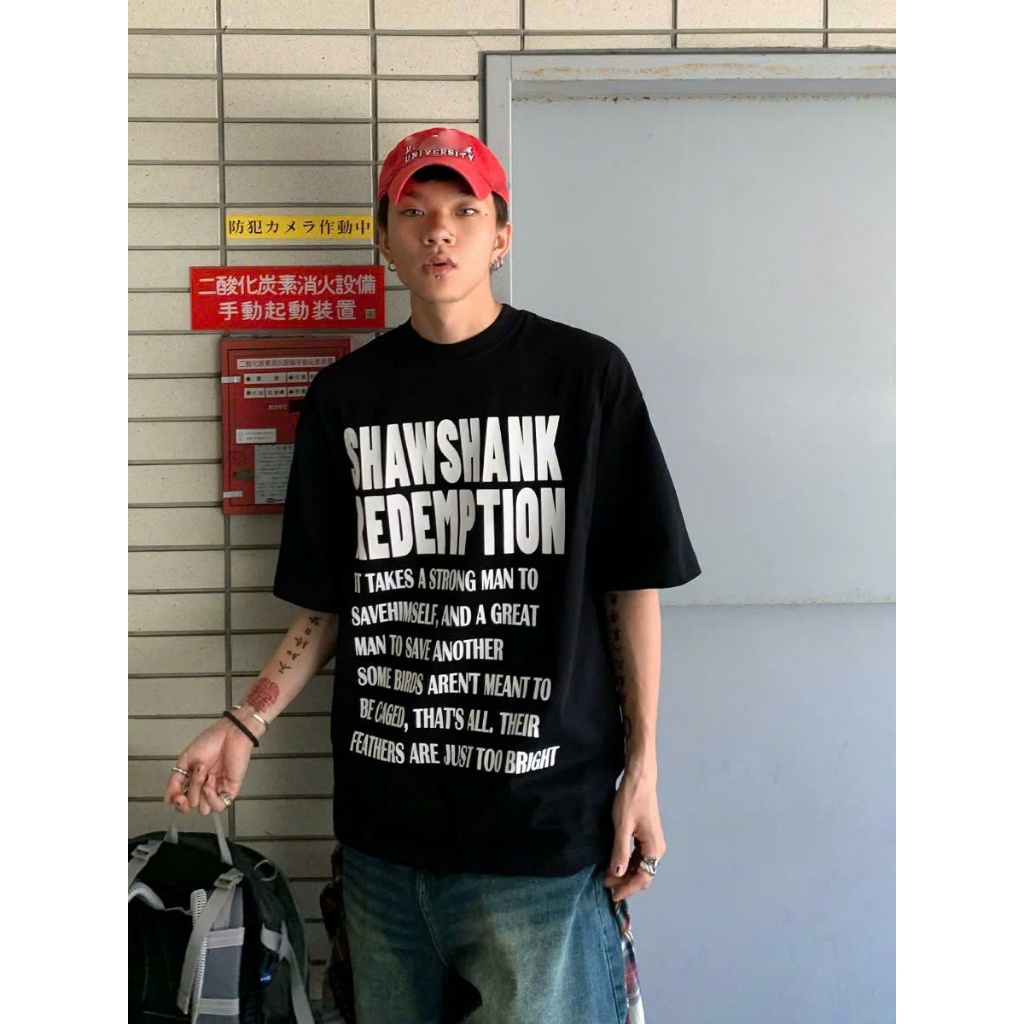Áo thun Stee Cổ tròn SHAWSHANK Localbrand ICVCVNI Unisex Menwear Cotton