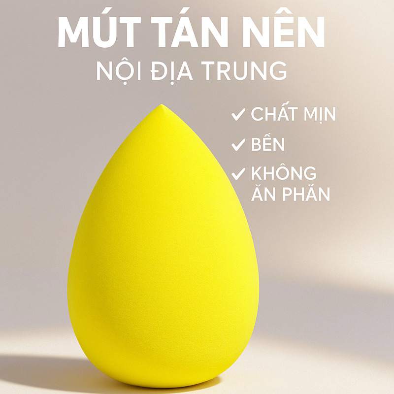 [MỚI] Mút Tán Nền Nội Địa Trung – Chất Mịn, Bền, Không Ăn Phấn – Thiết Kế Giọt Nước Đa Năng.