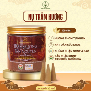Hộp 100 Viên Nụ Trầm Hương Tân Nguyên, trầm thiên nhiên, không hóa chất, thơm dịu
