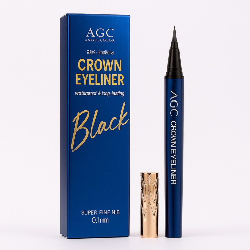 Bút Kẻ Mắt AGC Crown Eyeliner 0.15mm – Chống Trôi, Đầu Siêu Mảnh, Lâu Trôi Cả Ngày