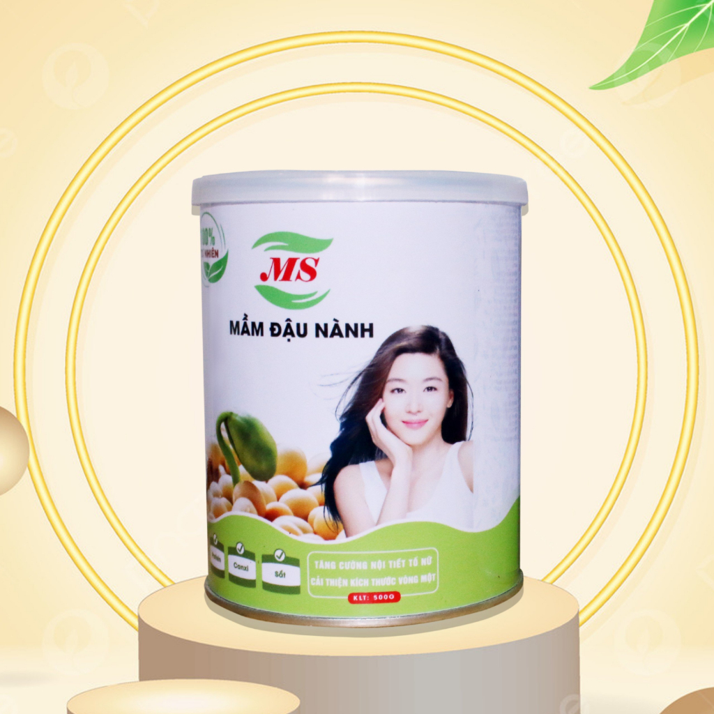 Mầm Đậu Nành Nguyên Xơ Tăng Vòng 1, Mầm Đậu Nành Nguyên Chất , Viên Mầm Đậu Tăng V1 500g - MS