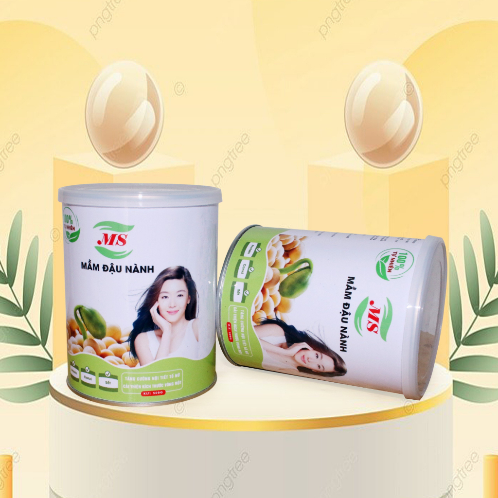 Mầm Đậu Nành Nguyên Xơ Tăng Vòng 1, Mầm Đậu Nành Nguyên Chất , Viên Mầm Đậu Tăng V1 500g - MS
