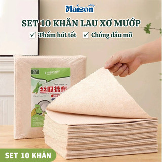 Khăn Lau Bếp Xơ Mướp MAISON, Từ Sợi Thực Vật Tự Nhiên, Khăn Lau Nhà Bếp Thấm Hút Dầu Tốt, Tái Sử Dụng