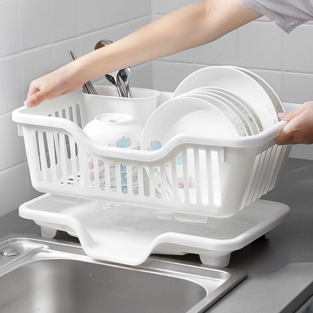 Kệ Úp Bát Kèm Khay Ráo Nước Chính Hãng Việt Nhật (3535)