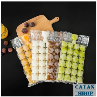 Combo 10 Túi Tạo Đá Viên 24 Ô Tiện Lợi,Nhanh Làm Đông, Một Lần Dùng Vệ Sinh An Toàn-GD915-BichDaVien