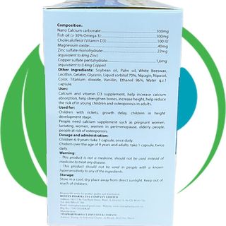 Calcium Nano Xanh Dương 100 Viên - Rostex - Vinaphar - Vitamin Phục Hồi