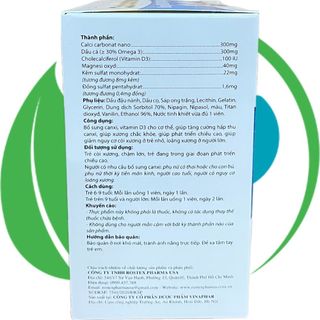 Calcium Nano Xanh Dương 100 Viên - Rostex - Vinaphar - Vitamin Phục Hồi