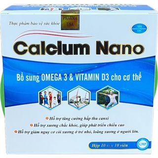 Calcium Nano Xanh Dương 100 Viên - Rostex - Vinaphar - Vitamin Phục Hồi