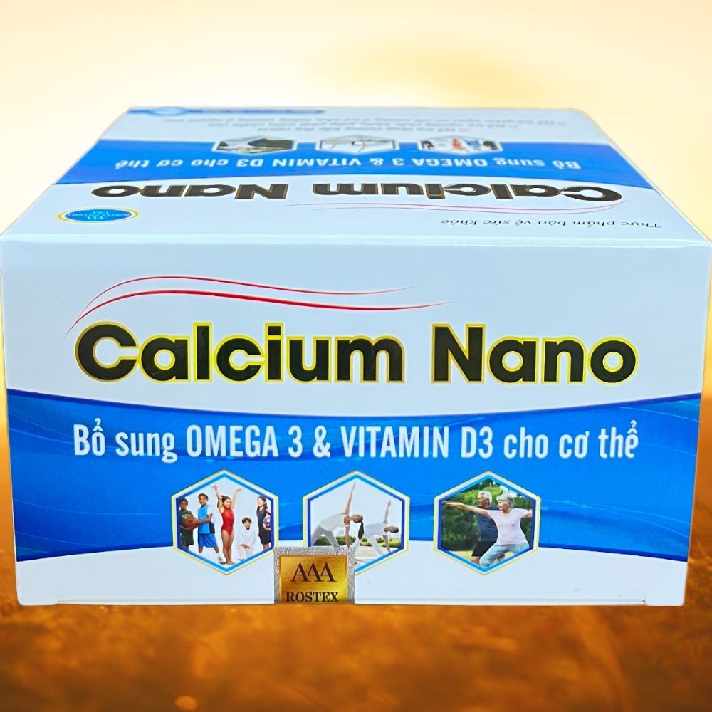 Calcium Nano Xanh Dương 100 Viên - Rostex - Vinaphar - Vitamin Thanh Lọc