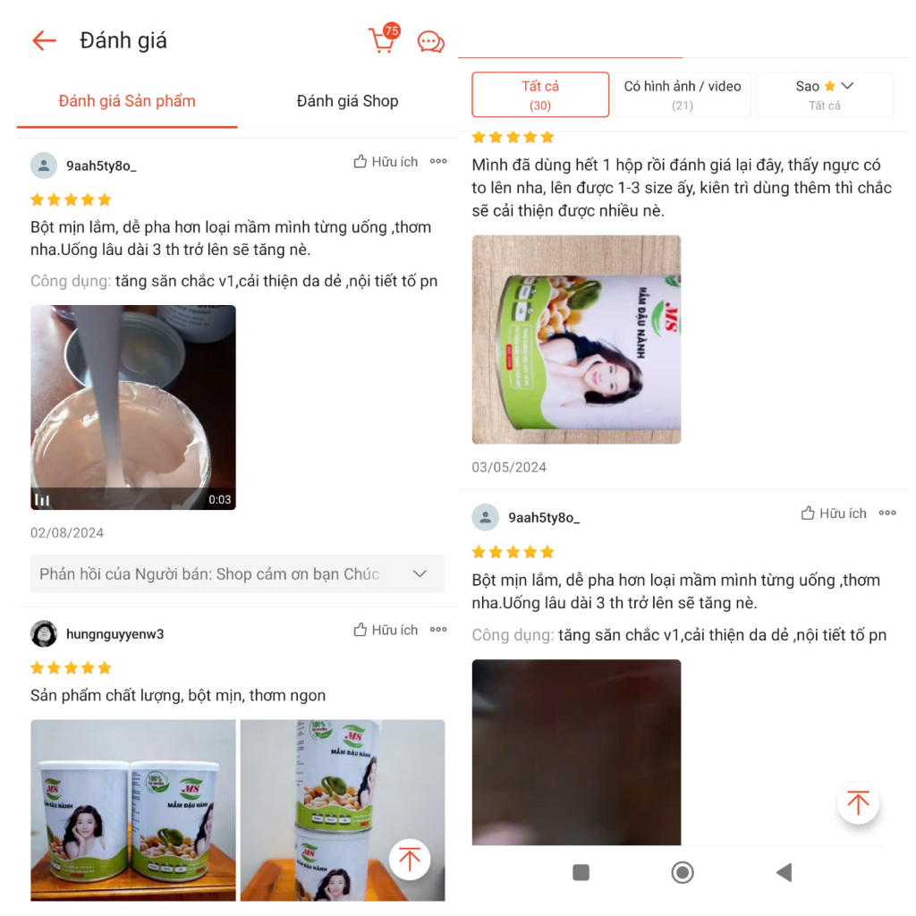 Mầm Đậu Nành Nguyên Xơ Tăng Vòng 1, Mầm Đậu Nành Nguyên Chất  Chính Hãng Viên Mầm Đậu Tăng V1 (500g) - MS