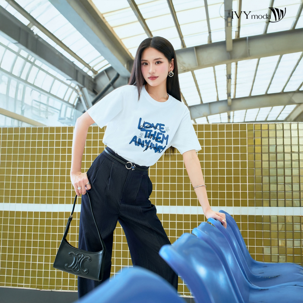Ảnh Liberty Jeans - Quần denim dáng đứng, Quần công sở dạo phố nữ IVY moda MS 22B0087 2