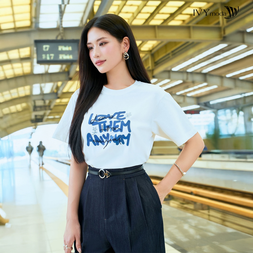 Ảnh Liberty Jeans - Quần denim dáng đứng, Quần công sở dạo phố nữ IVY moda MS 22B0087 3