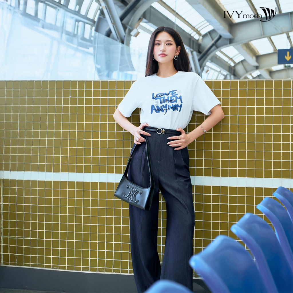 Ảnh Liberty Jeans - Quần denim dáng đứng, Quần công sở dạo phố nữ IVY moda MS 22B0087 1
