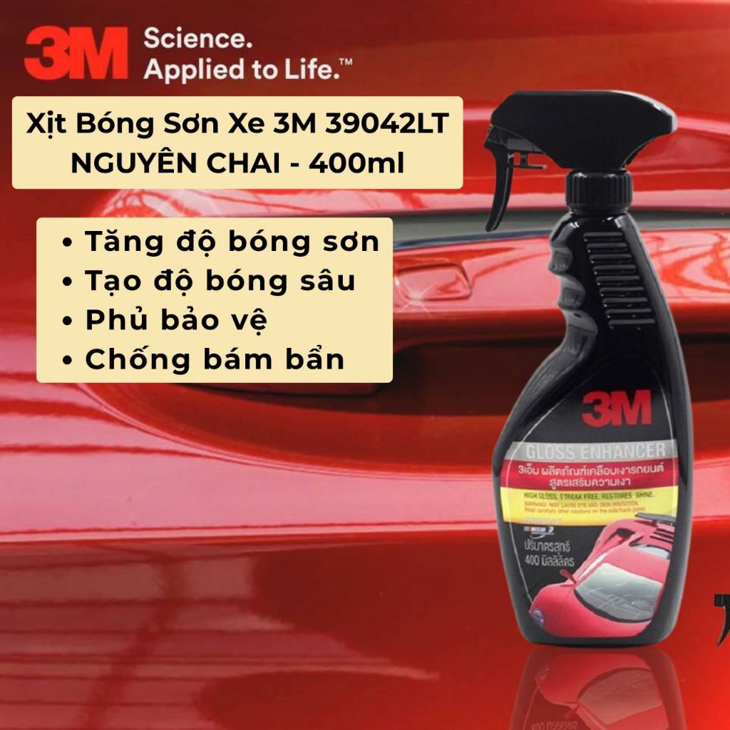 Bộ sản phẩm chăm sóc xe 3M, vệ sinh ghế da, bảo dưỡng nội thất, làm bóng lốp vỏ xe, ô tô, NK 3M Thái Lan