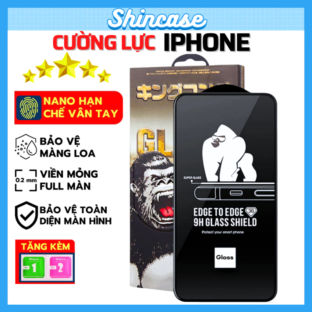 Kính Cường Lực iPhone KK 4D Cao Cấp Full Màn iPhone 6/6s/7/8/Plus/X/XS/XR/11/12/13/14/15/16/17/Pro/M