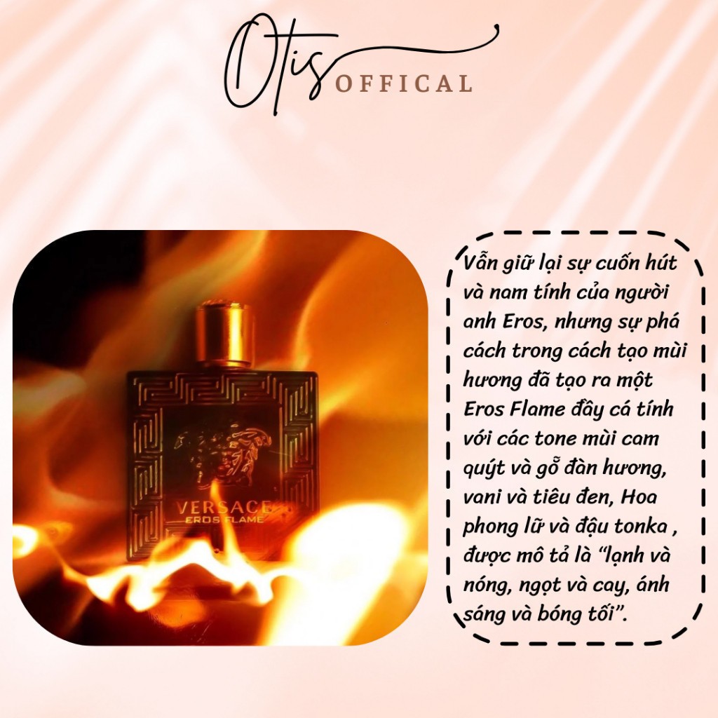 Nước Hoa Chiết 10ml Nam Versace Eros Flame Hương Thơm Mạnh mẽ, Nam tính, Tự tin, Lôi cuốn