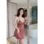 HT7 Váy ngủ sexy lụa hách dáng kèm ĐỆM LÓT, Đầm ngủ ren v1 dáng suông tôn dáng HT7 MÚT