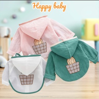 Áo Khoác Chống Nắng Cho Bé Trai Bé Gái – Cotton Tổ Ong , Thoáng Khí, Áo Chống UV Trẻ Em 6-40kg #N2