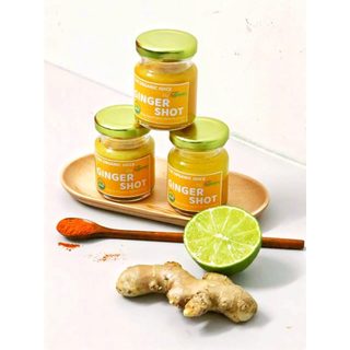 Ginger Shot Tươi Légumes 75ml – Chanh Gừng Nghệ / Cayenne Gừng Giấm Táo, Không Đường, Ép Lạnh