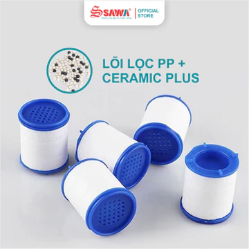 [CERAMIC PLUS] Lõi lọc Bông PP + Hạt lọc Ceramic cao cấp sử dụng cho các loại đầu lọc nước tại vòi