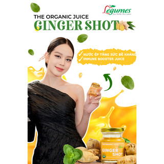 Ginger Shot Tươi Légumes 75ml – Chanh Gừng Nghệ / Cayenne Gừng Giấm Táo, Không Đường, Ép Lạnh