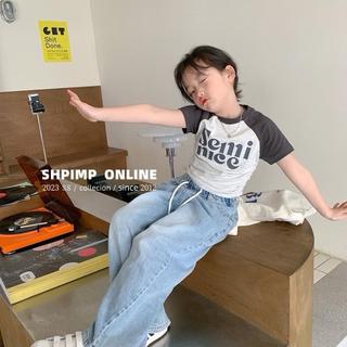 AT21-Áo thun rút dây bé gái hình in dễ thương chất liệu Gân Cotton - Size 9-40Kg