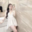 HT24 Váy ngủ sexy phối ren xẻ tà trước tôn dáng, đồ ngủ lụa 2s mặc nhà gợi cảm HT24