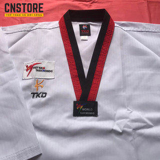 Võ Phục Taekwondo Cổ Đỏ Đen Giá Rẻ
