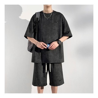 Đồ Bộ Quần áo Thể Thao Nam Nữ mùa hè cộc tay mặc ở nhà Chất Cotton  cao cấp không nhăn xù thấm mồ hôi  Avocado