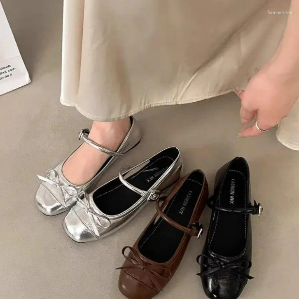 Giày Sục Búp Bê Nữ Lolita, Giày Đế Bằng Nữ Phối Nơ Chất Da Đế Bệt, Phong Cách Trẻ Trung Hot Trend || N02