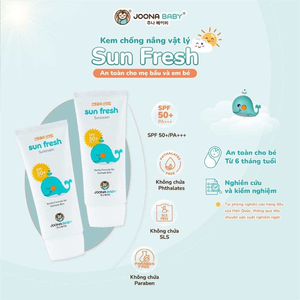 Kem chống nắng Sun Fresh dành cho mẹ và bé 50ml - JOONA BABY